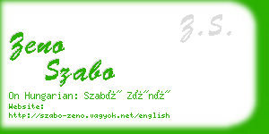 zeno szabo business card